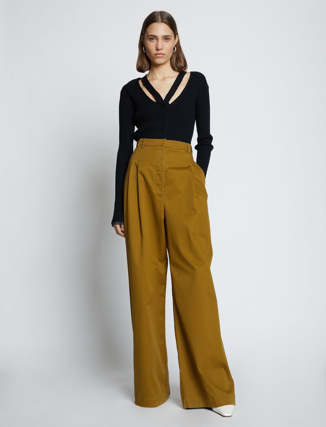Fine Gauge Rib Knit Crop Cardigan #1