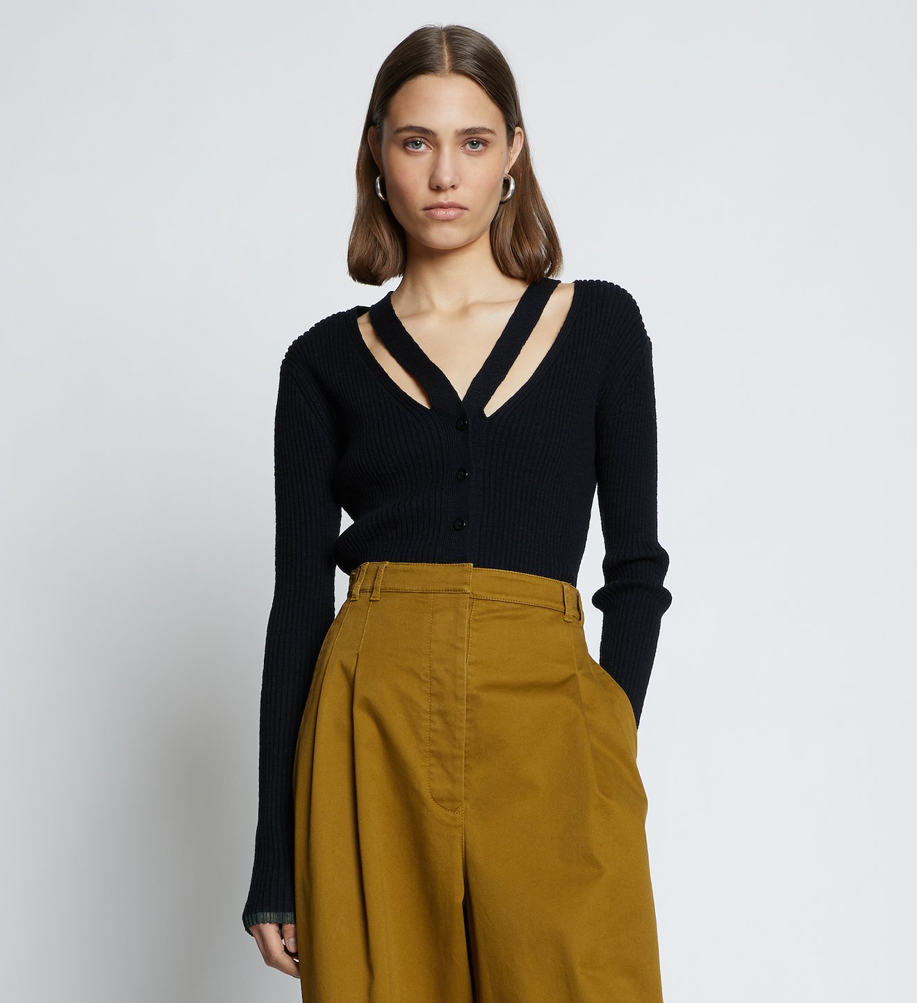 Fine Gauge Rib Knit Crop Cardigan