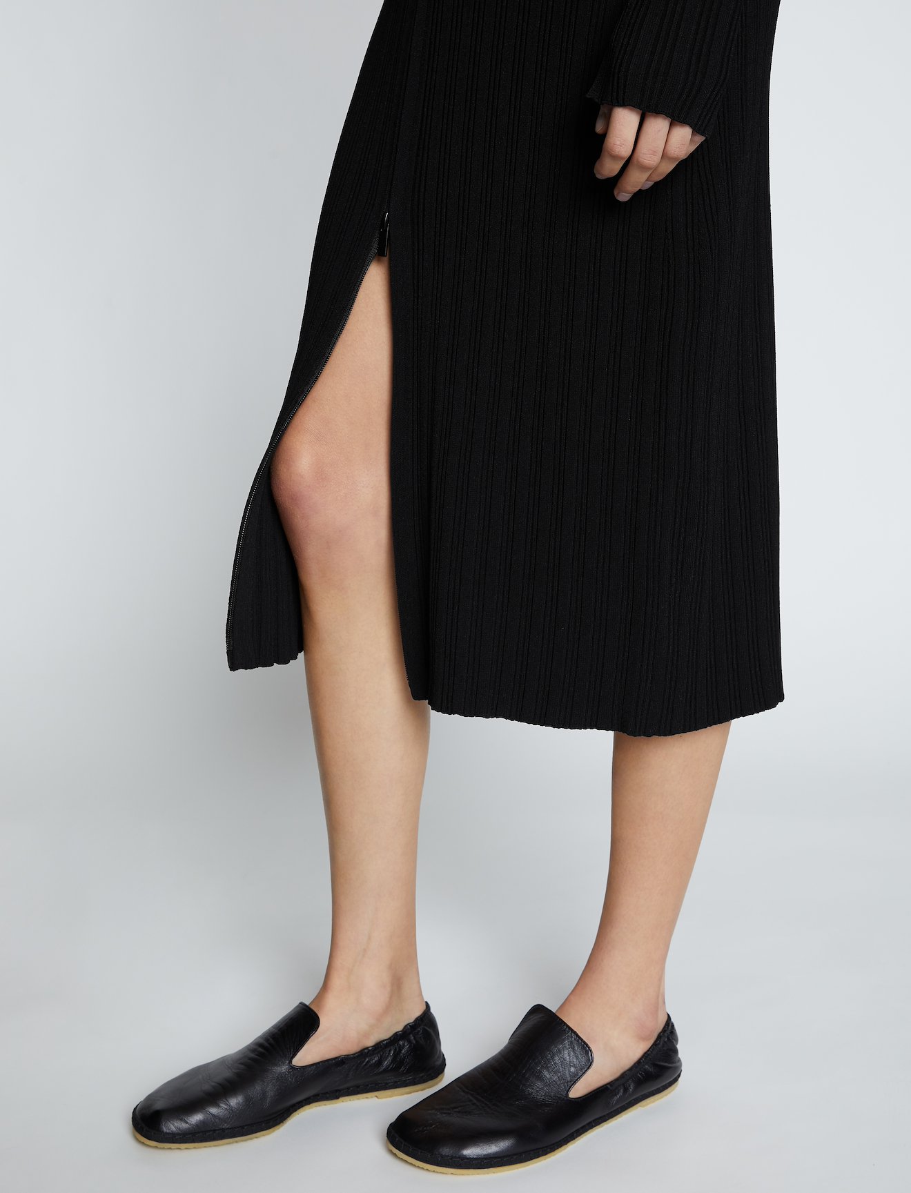 Rib Knit Zip Cardigan Dress #3