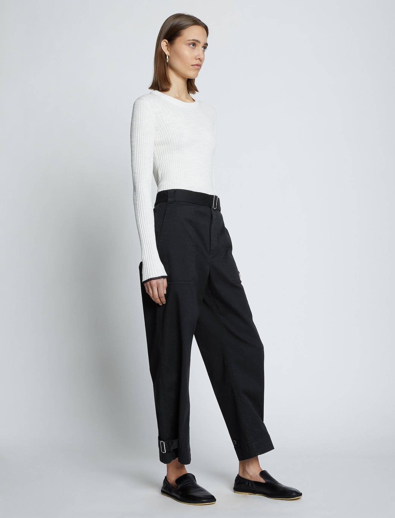 Cotton Twill Tapered Pants #1