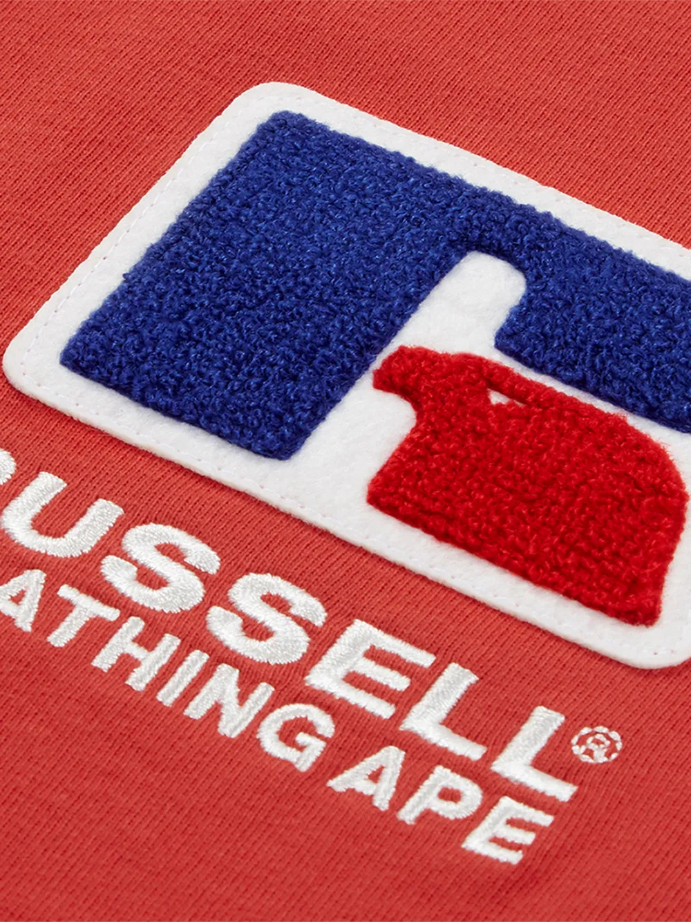 фото A bathing ape® футболка college из коллаборации с russell