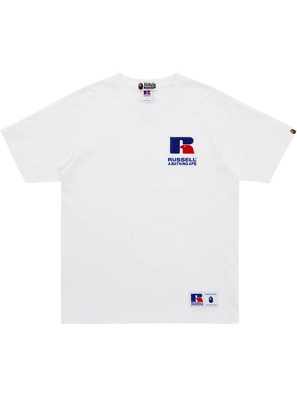 фото A bathing ape® футболка college из коллаборации с russell