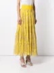Giambattista Valli floral print crochet panel skirt