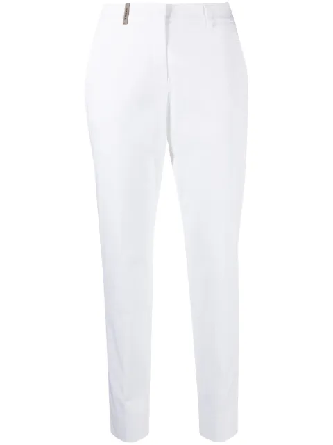 Peserico pantalones tapered con tiro alto