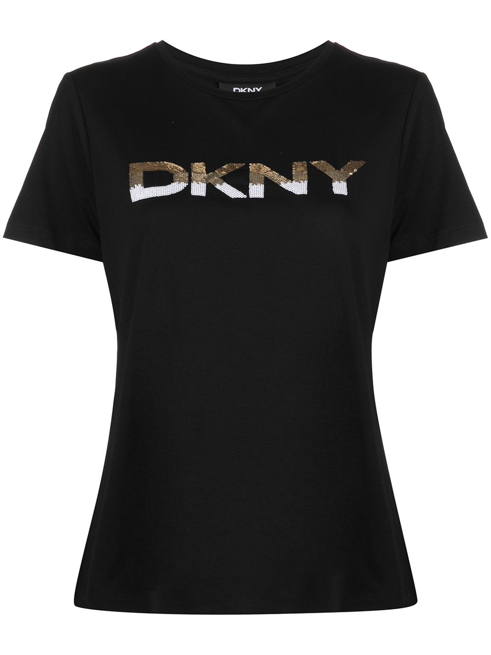 фото Dkny футболка с логотипом и пайетками