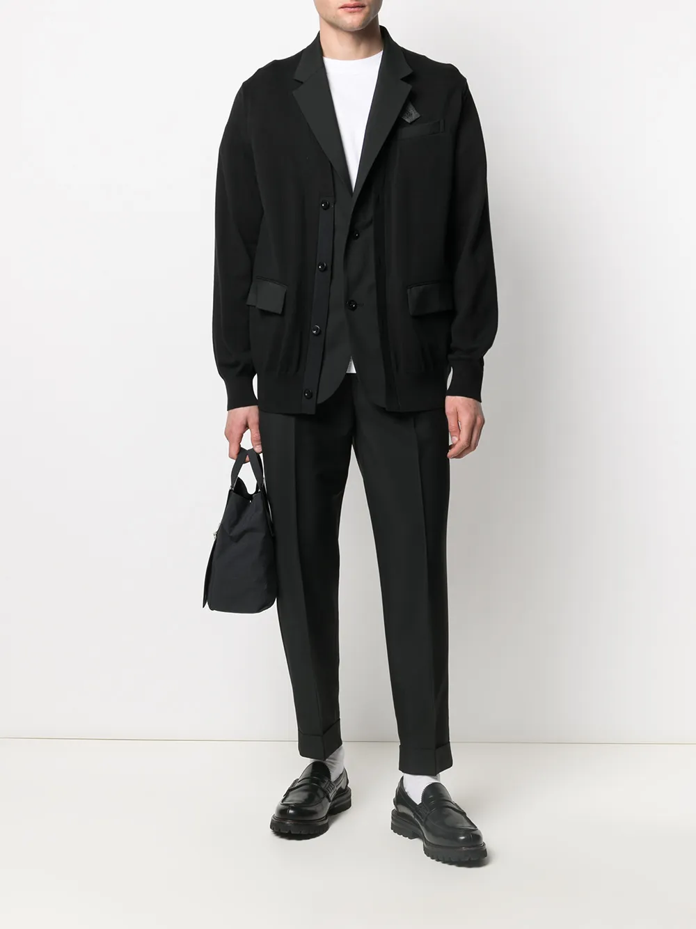 sacai Vest met knopen Zwart