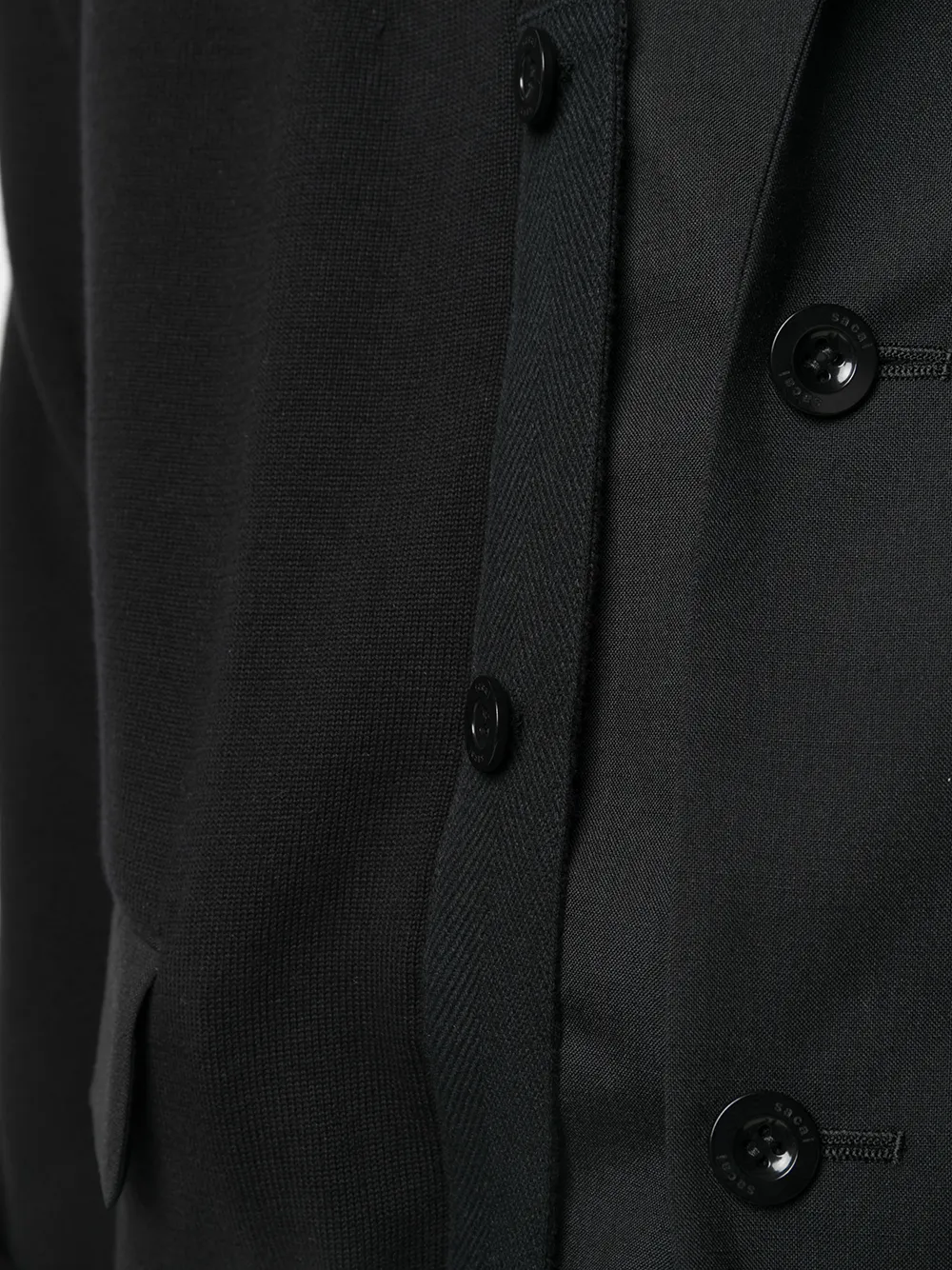 sacai Vest met knopen Zwart