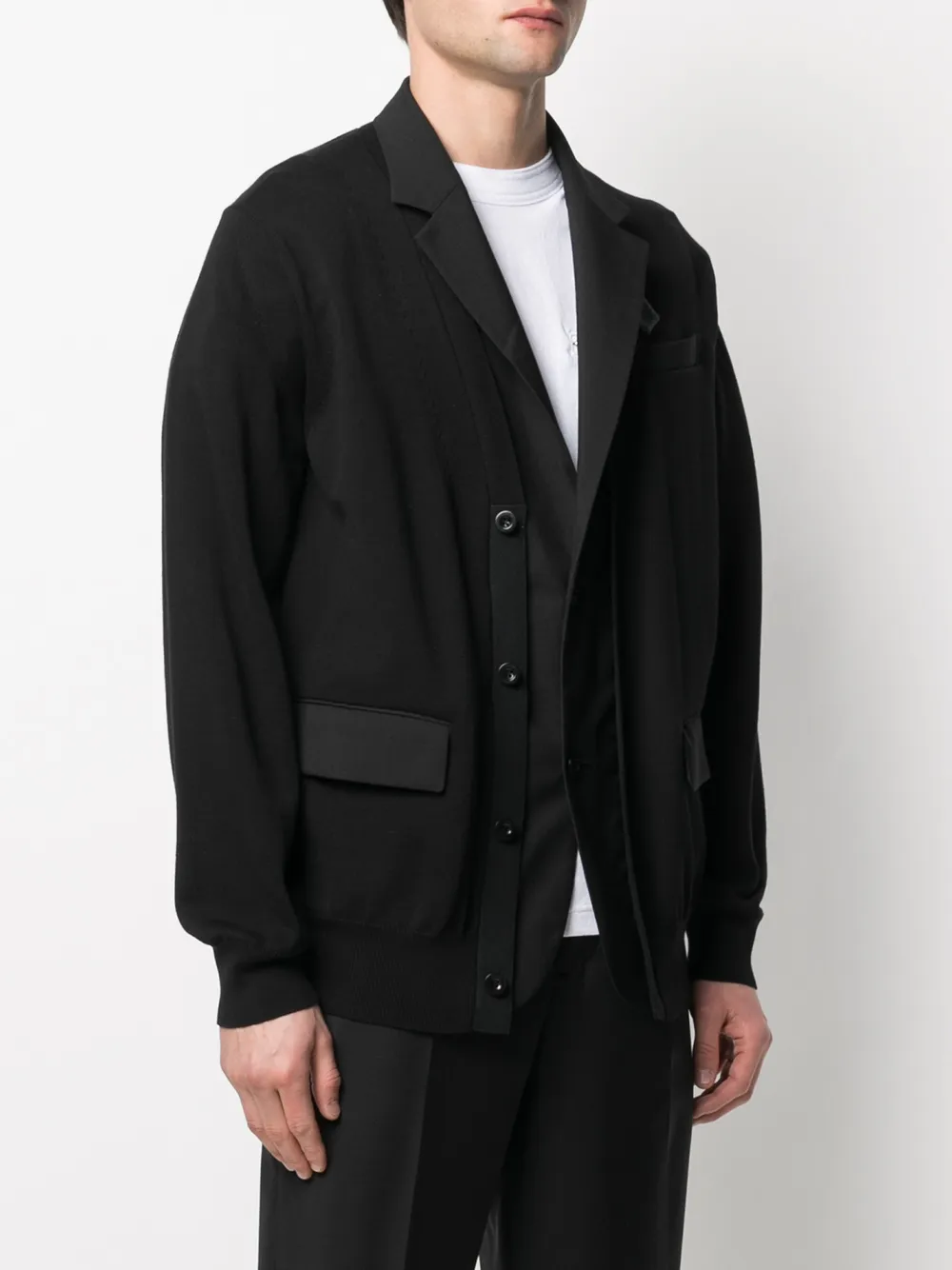 sacai Vest met knopen Zwart