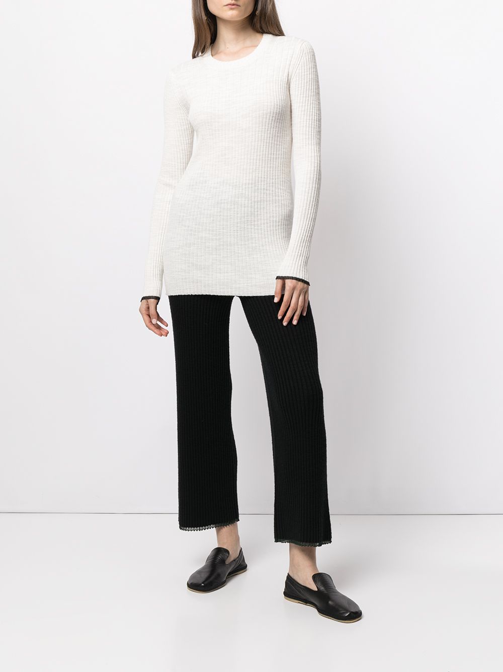 Proenza Schouler White Label Ribgebreide top - Wit