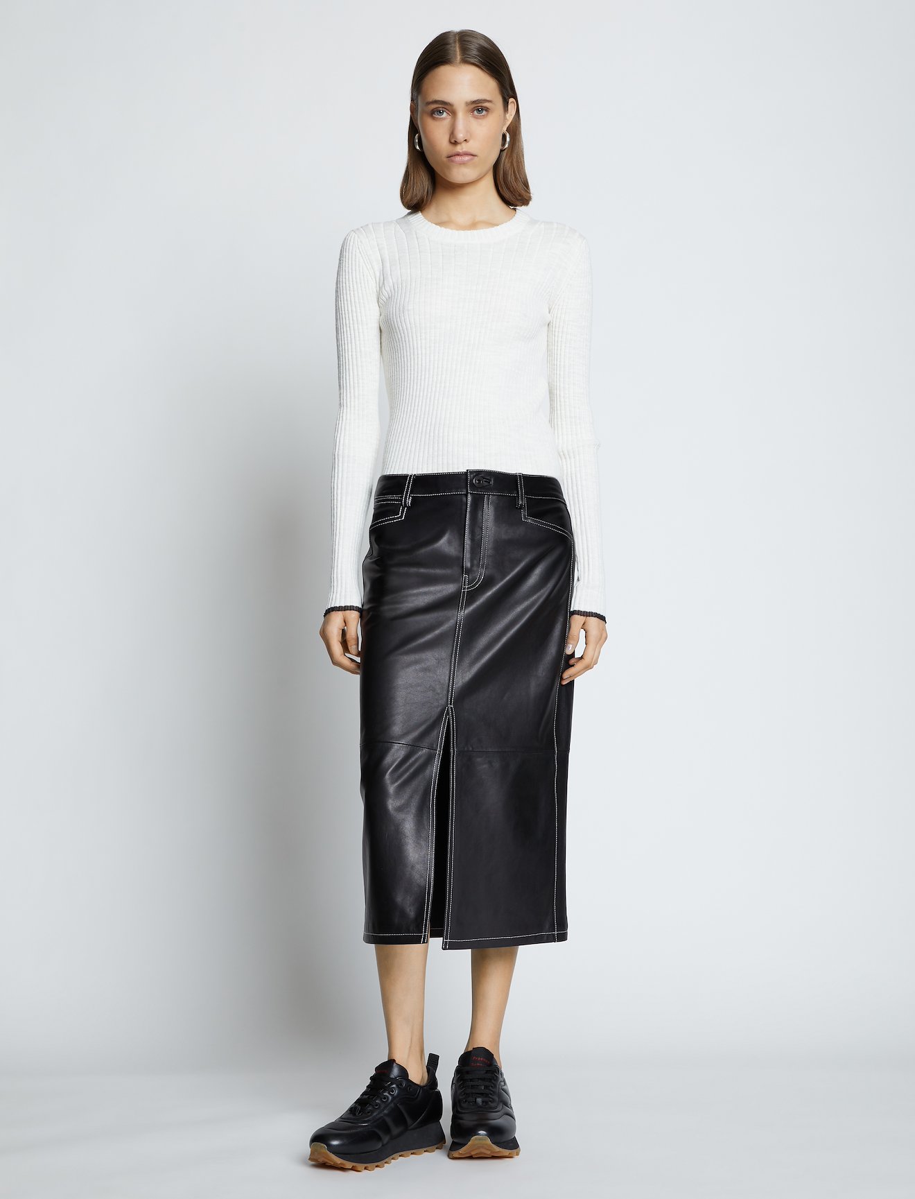 Fine Gauge Rib Knit Top #1