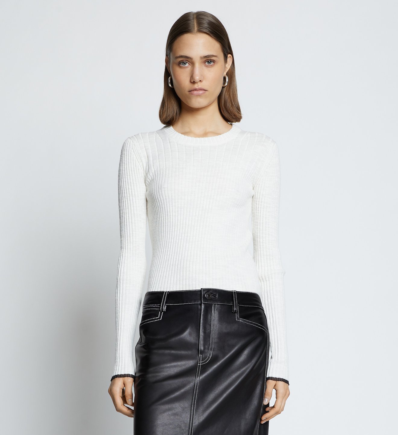 Fine Gauge Rib Knit Top