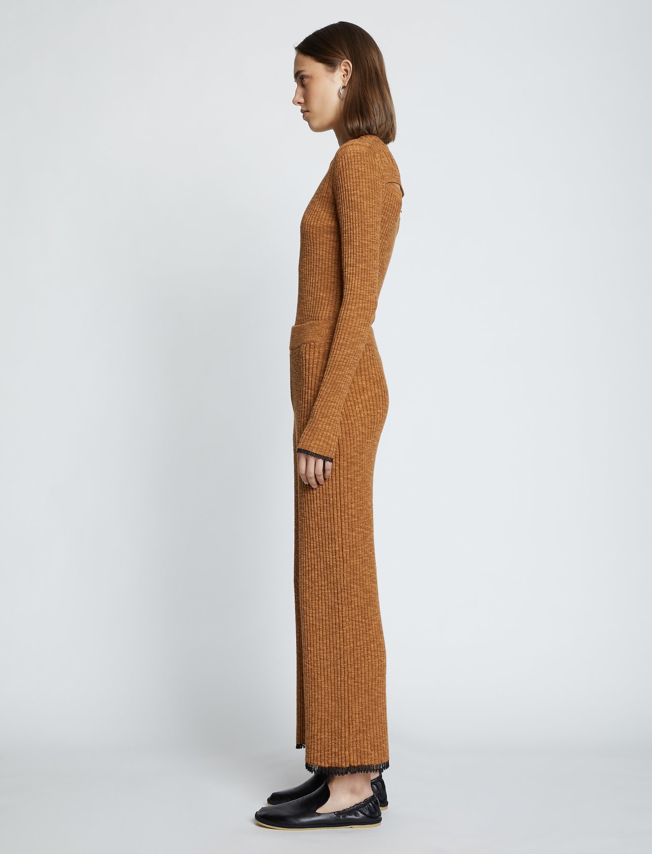 Fine Gauge Rib Knit Pants #1