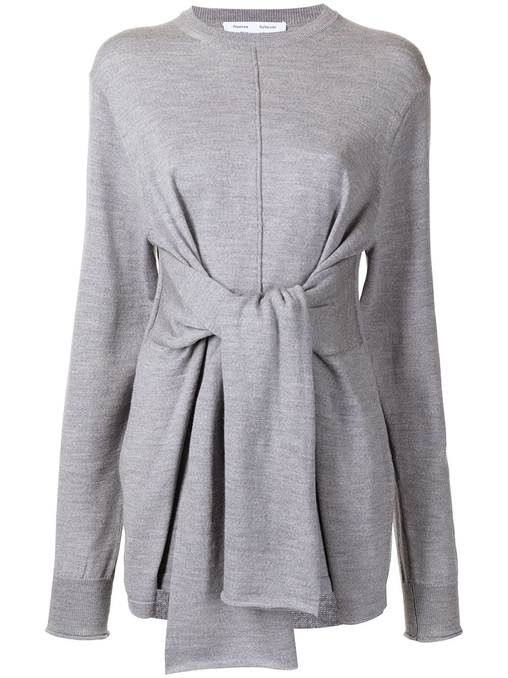 Proenza Schouler White Label Tie-fastening Jumper In Grey