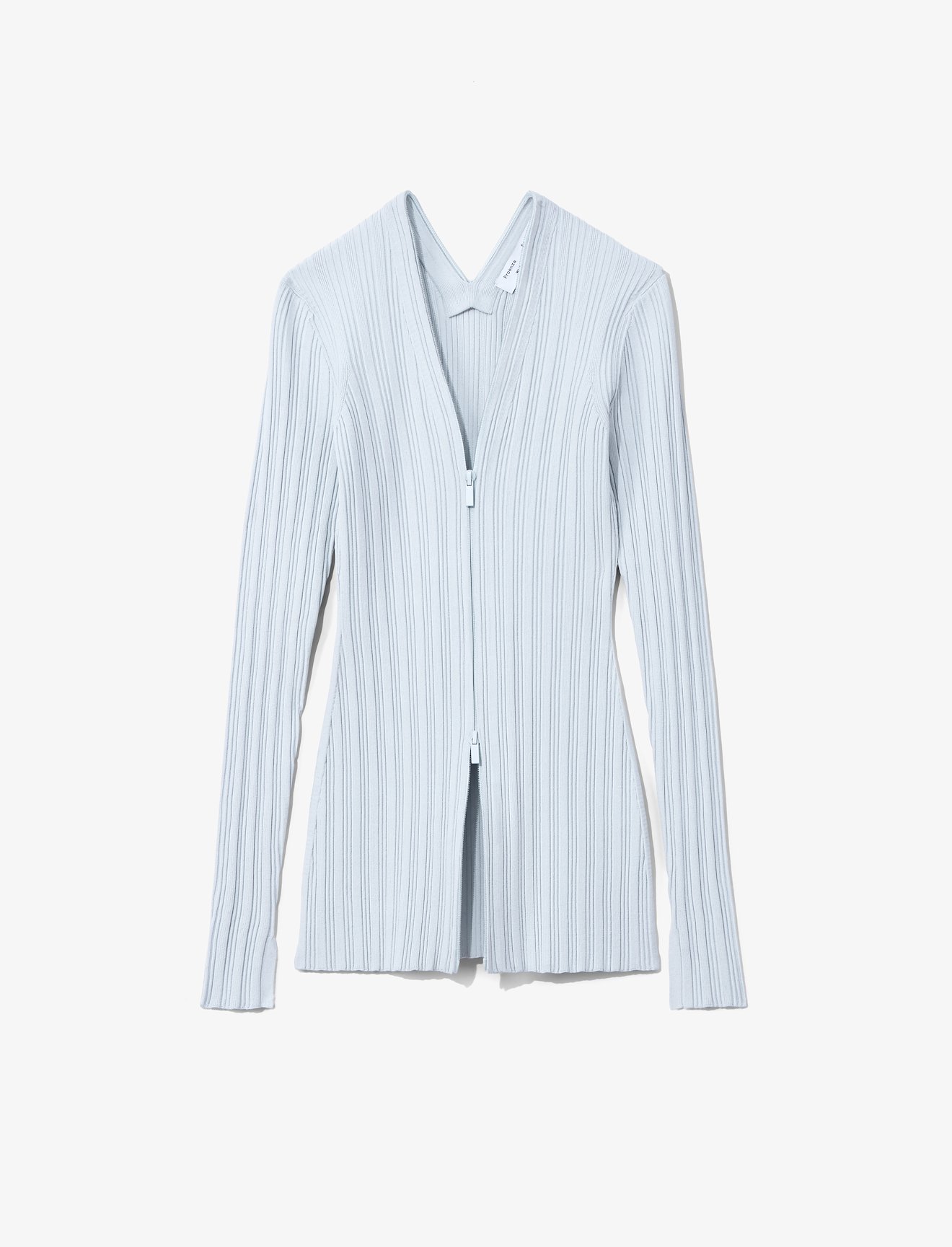 Rib Knit Zip Cardigan #5