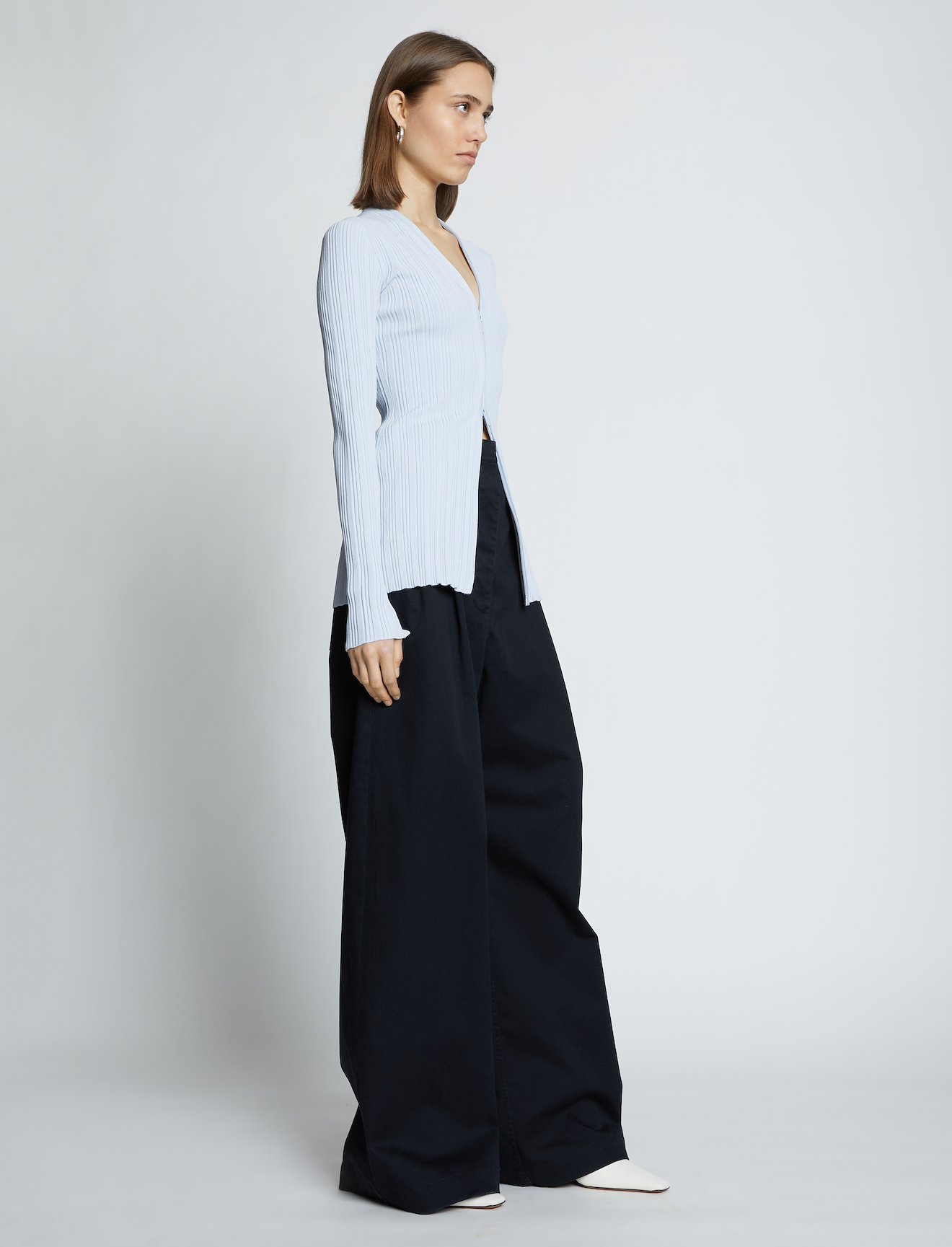 Rib Knit Zip Cardigan #2