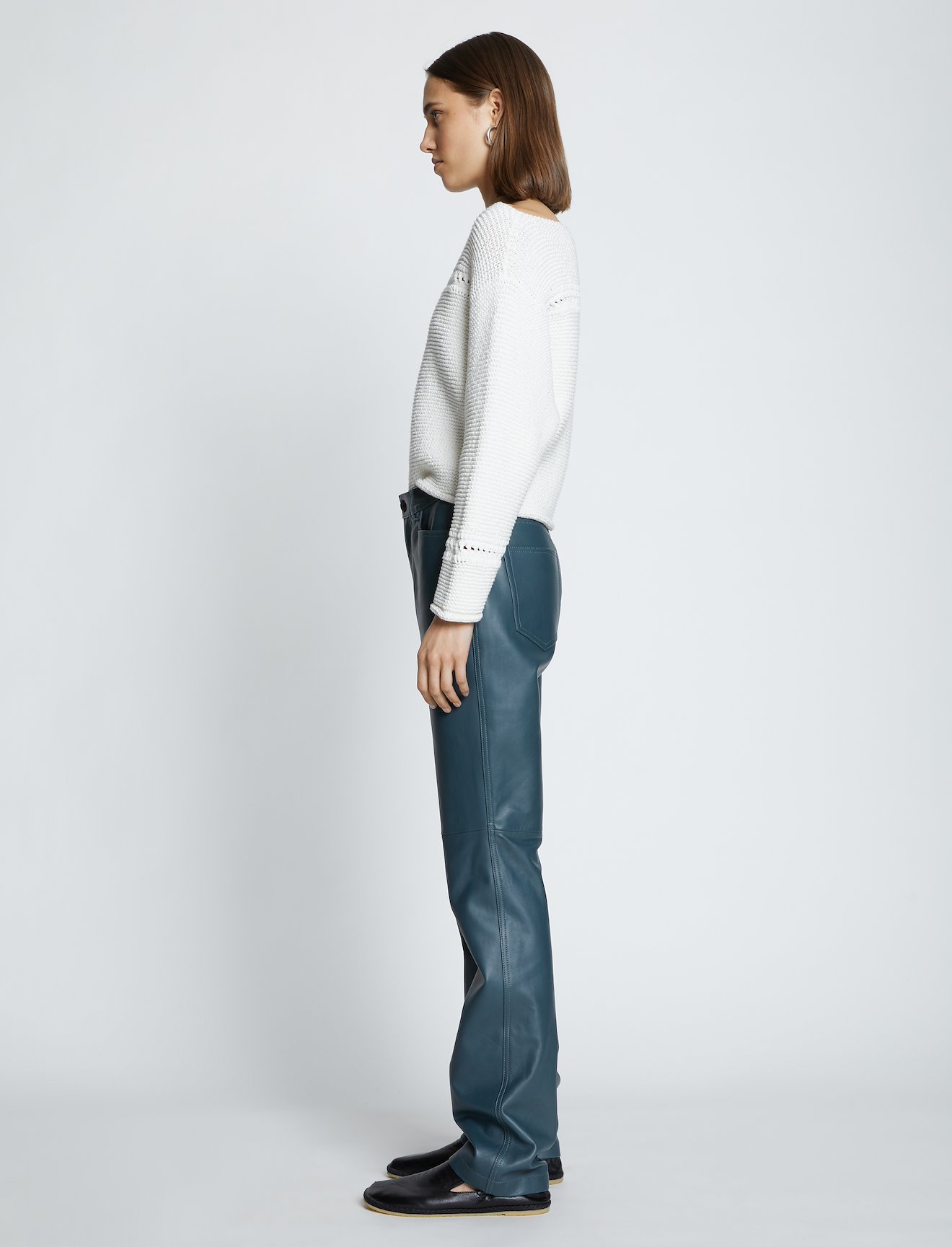 Leather Straight Pants #1