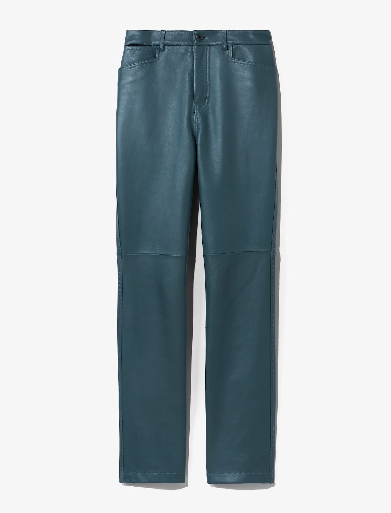 Leather Straight Pants #4