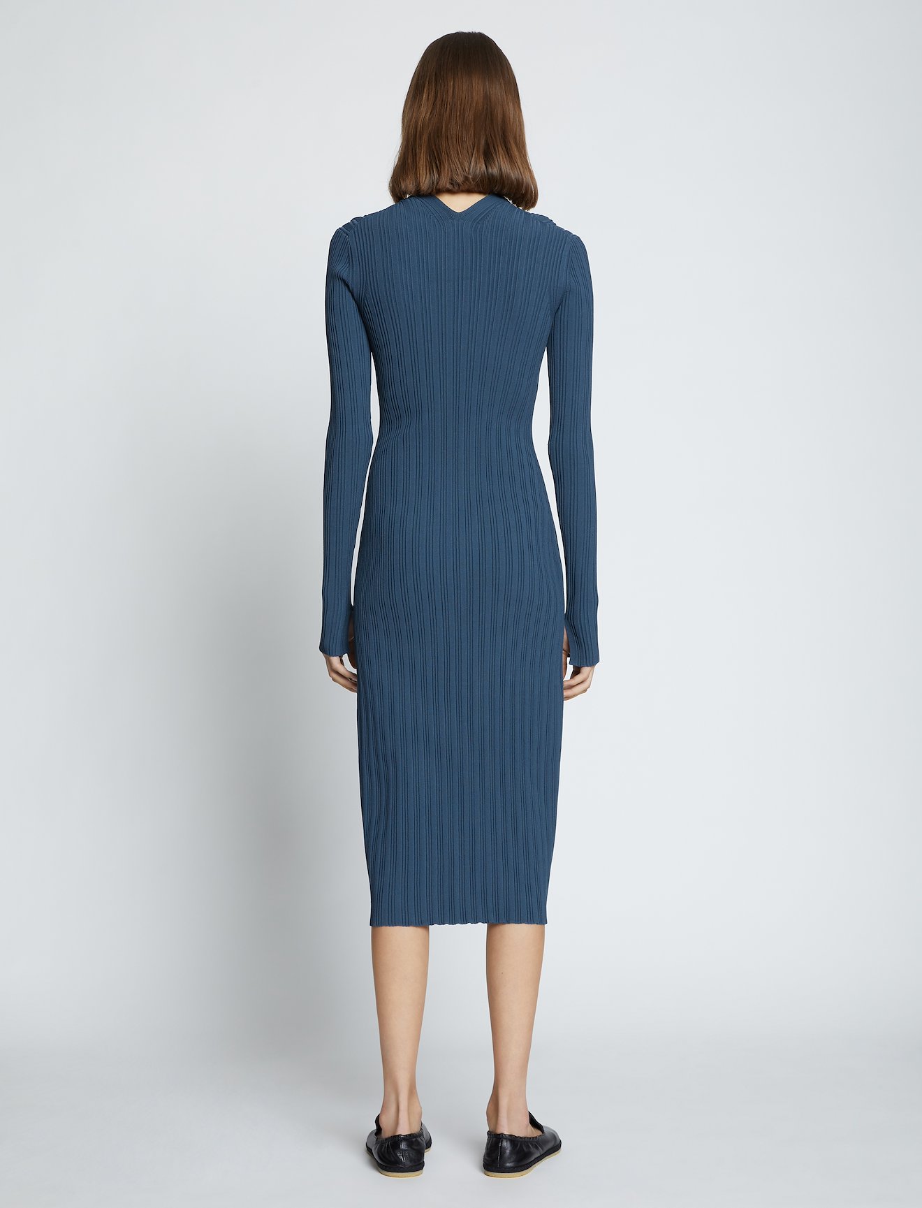 Rib Knit Zip Cardigan Dress #2