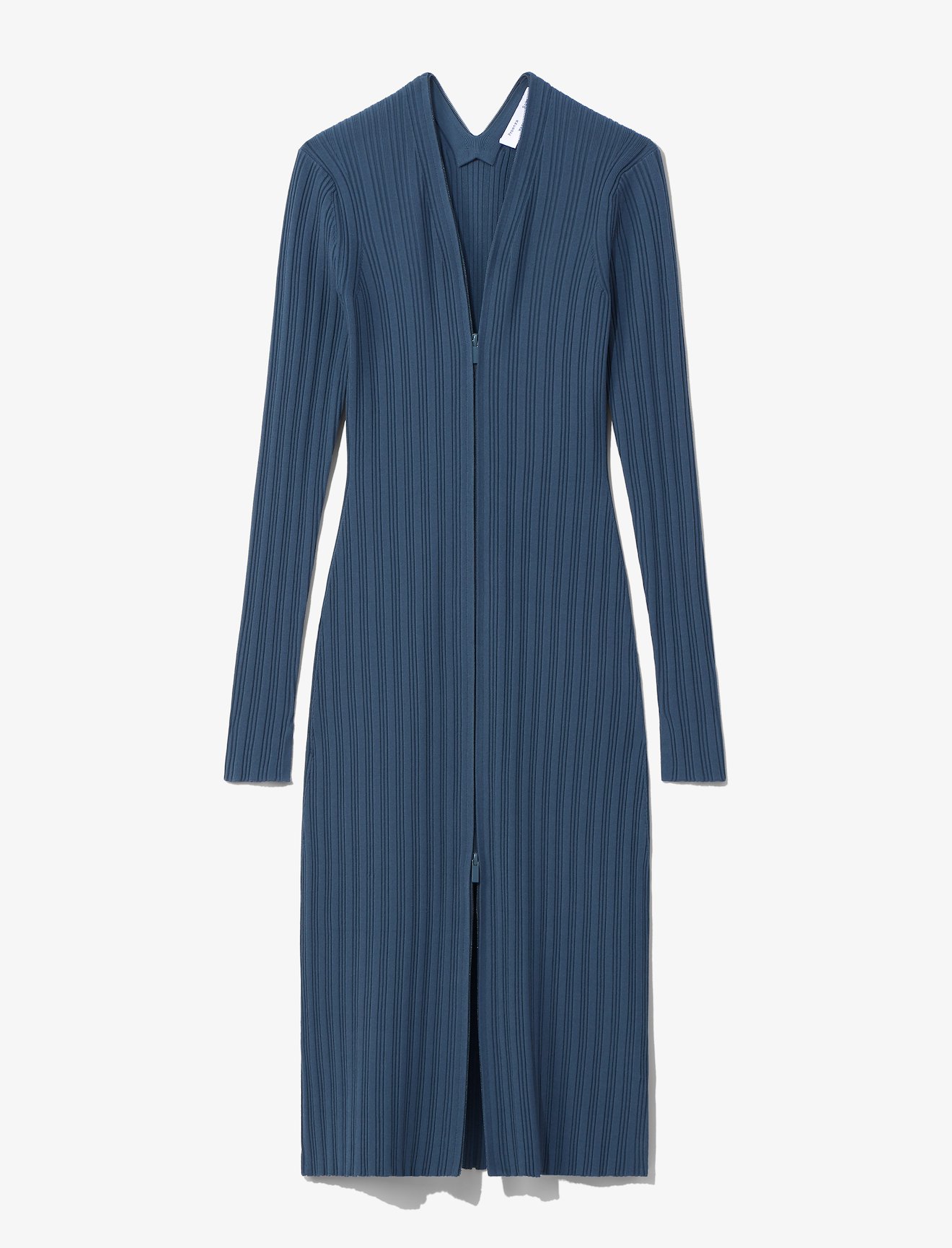 Rib Knit Zip Cardigan Dress #4