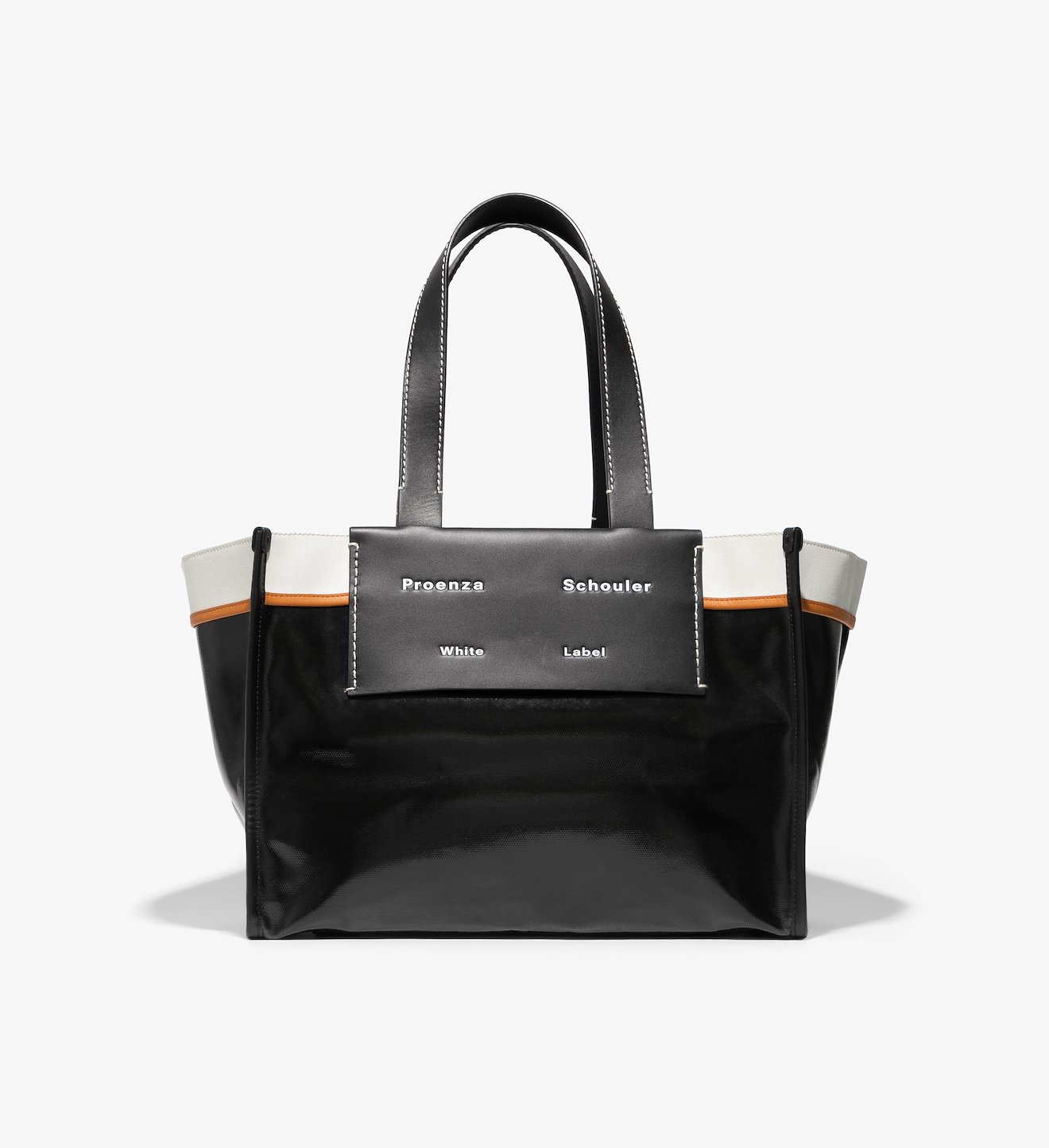 Large Morris Coated Canvas Tote in black | Proenza Schouler