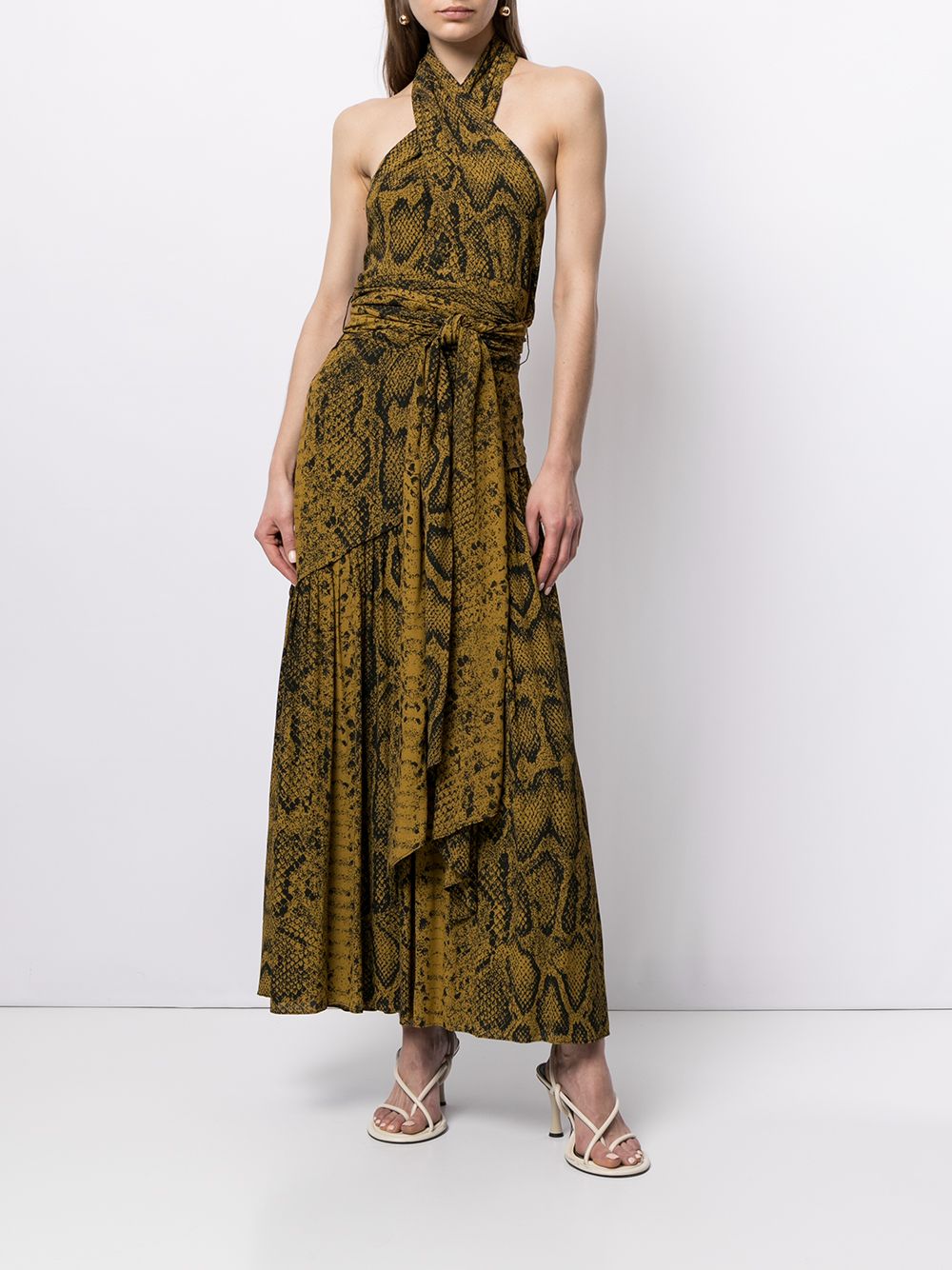Shop Proenza Schouler snakeprint cross-front dress with Express ...