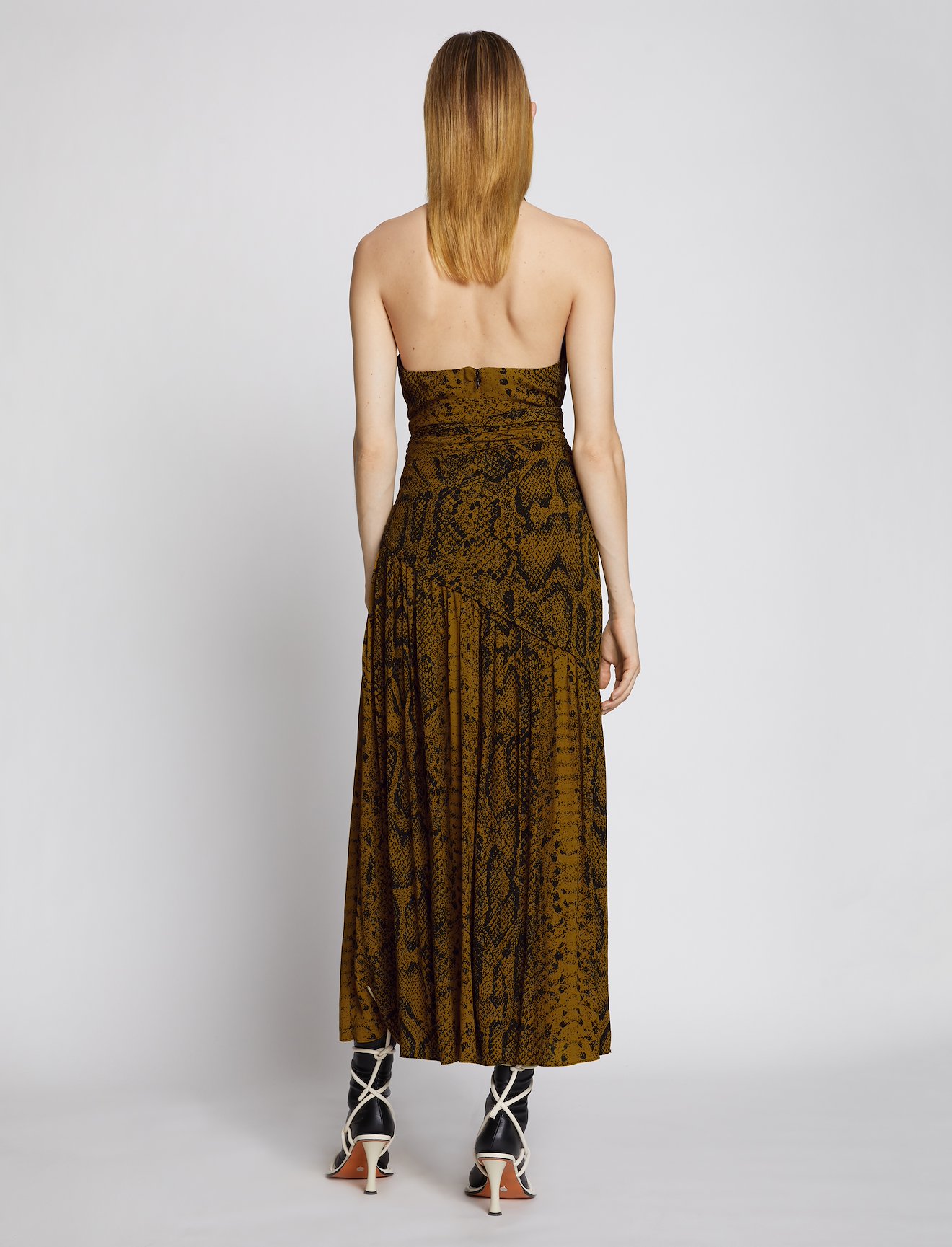 Snakeprint Crepe Cross Front Dress #2