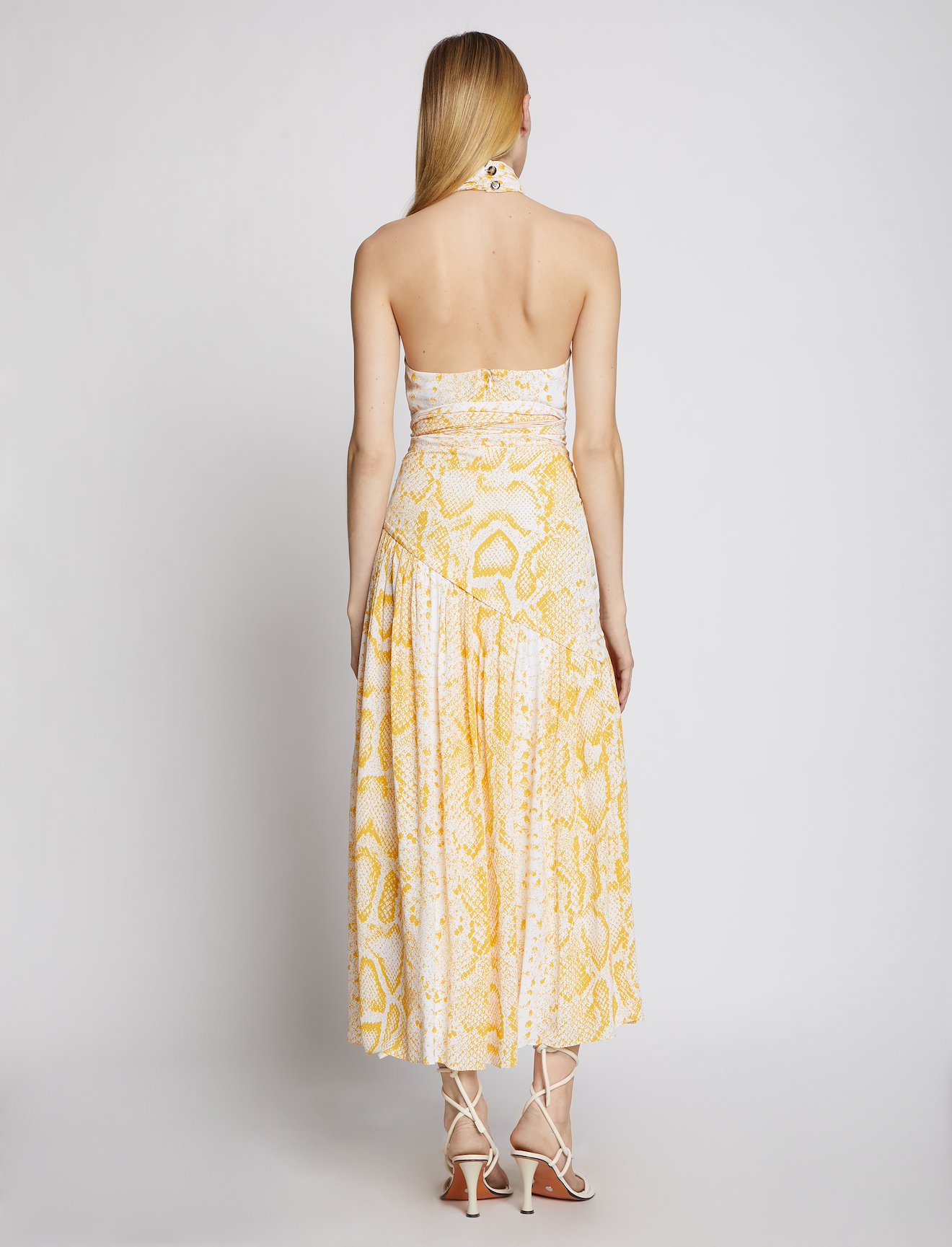Snakeprint Crepe Cross Front Dress #2