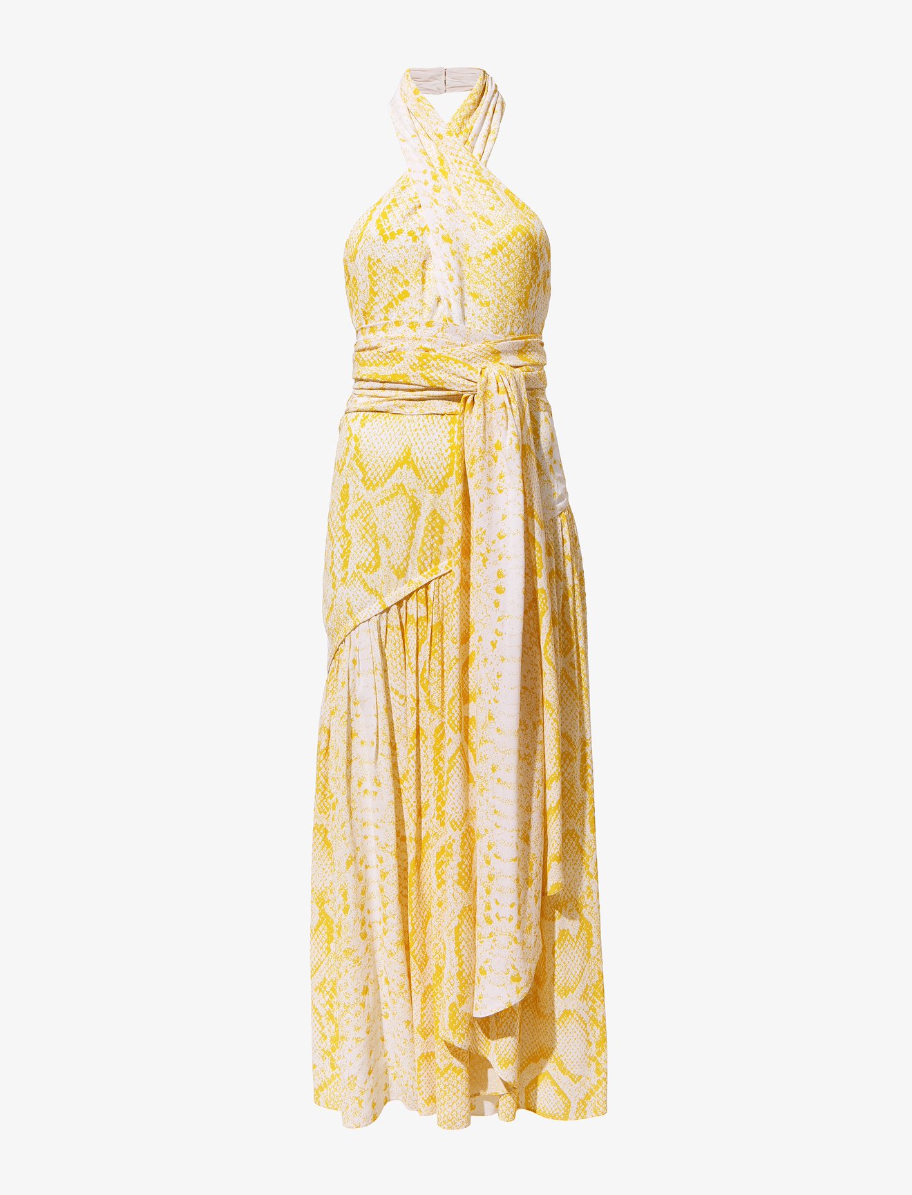 Snakeprint Crepe Cross Front Dress #4