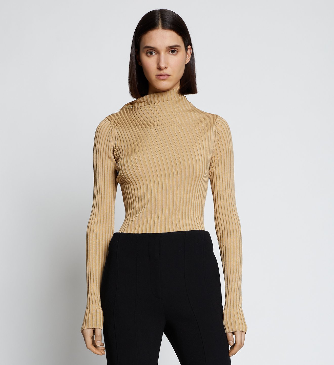 Rib Knit Twisted Top