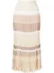 Image 1 of Proenza Schouler stripe-pattern ribbed-knit skirt
