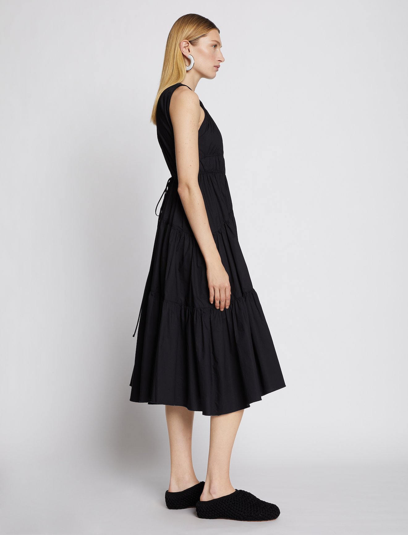 Poplin Gathered Tiered Dress #1