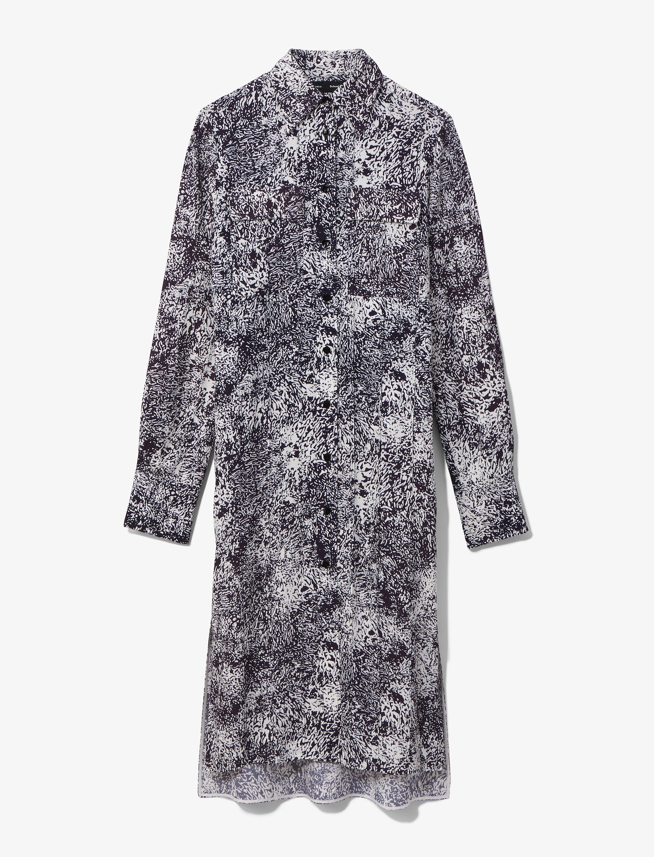 Etched Crepe Shirt Dress #4