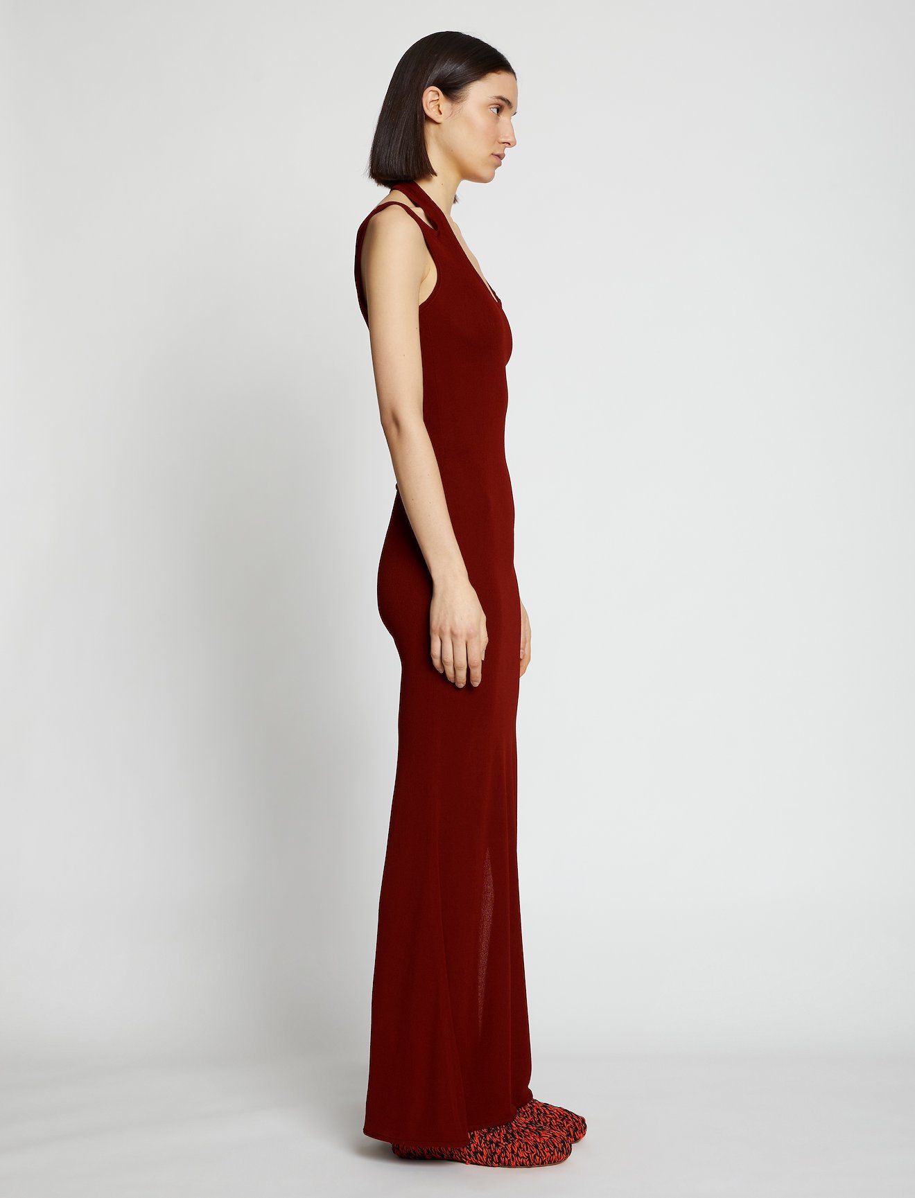 Crepe Jersey Halter Dress #1