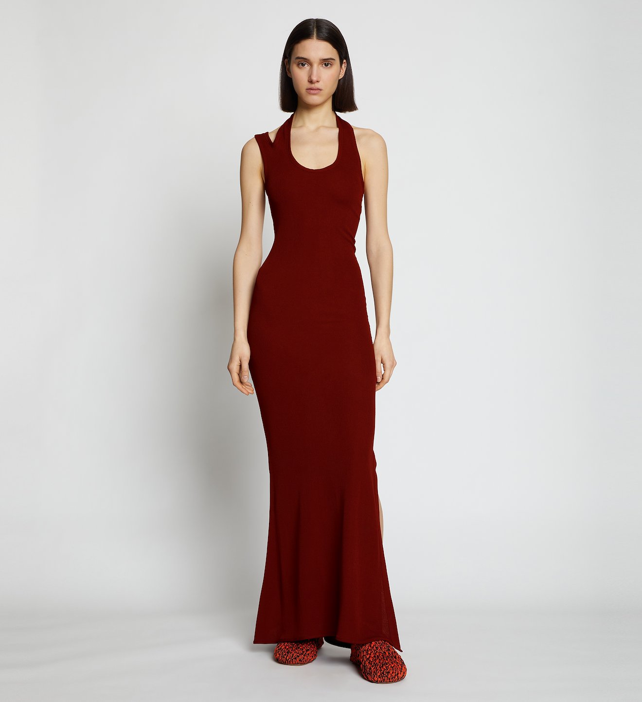 Crepe Jersey Halter Dress