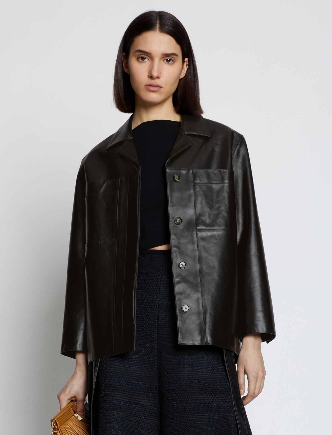 Leather Jacket in black | Proenza Schouler