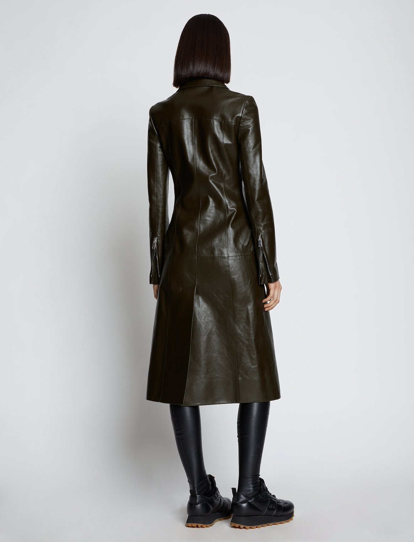 Zip Leather Coat #2