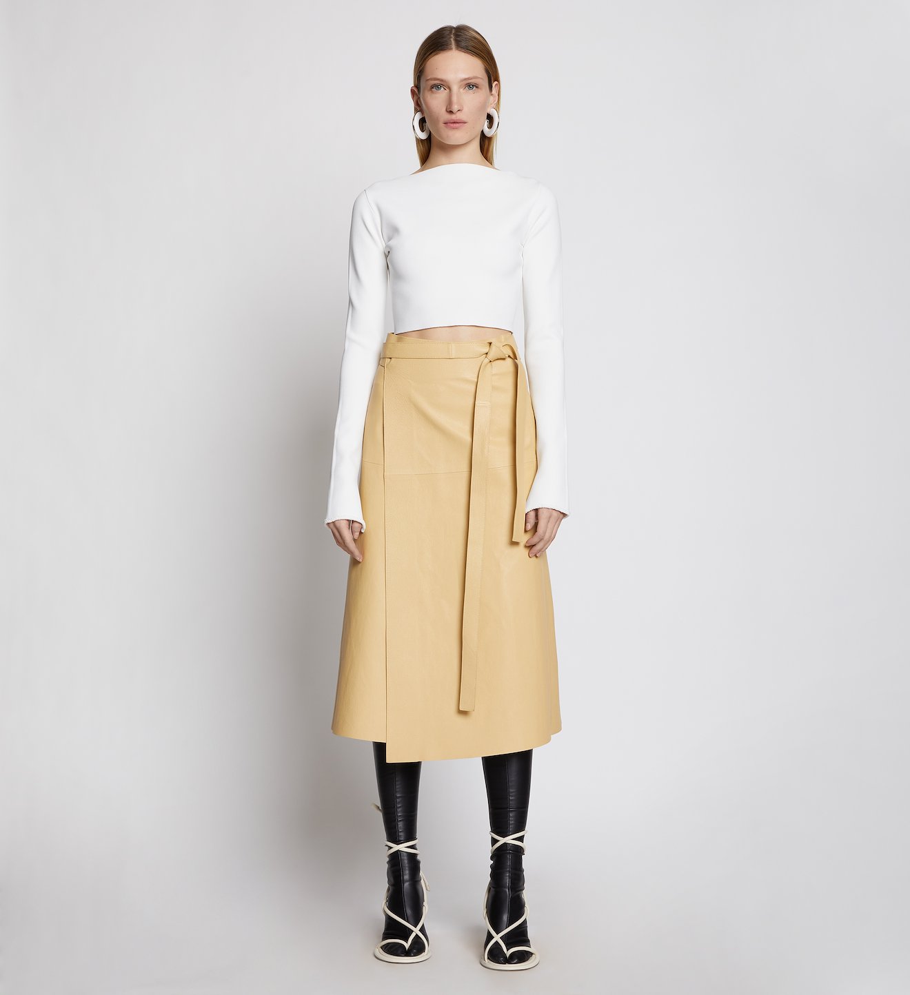 Leather Wrap Skirt