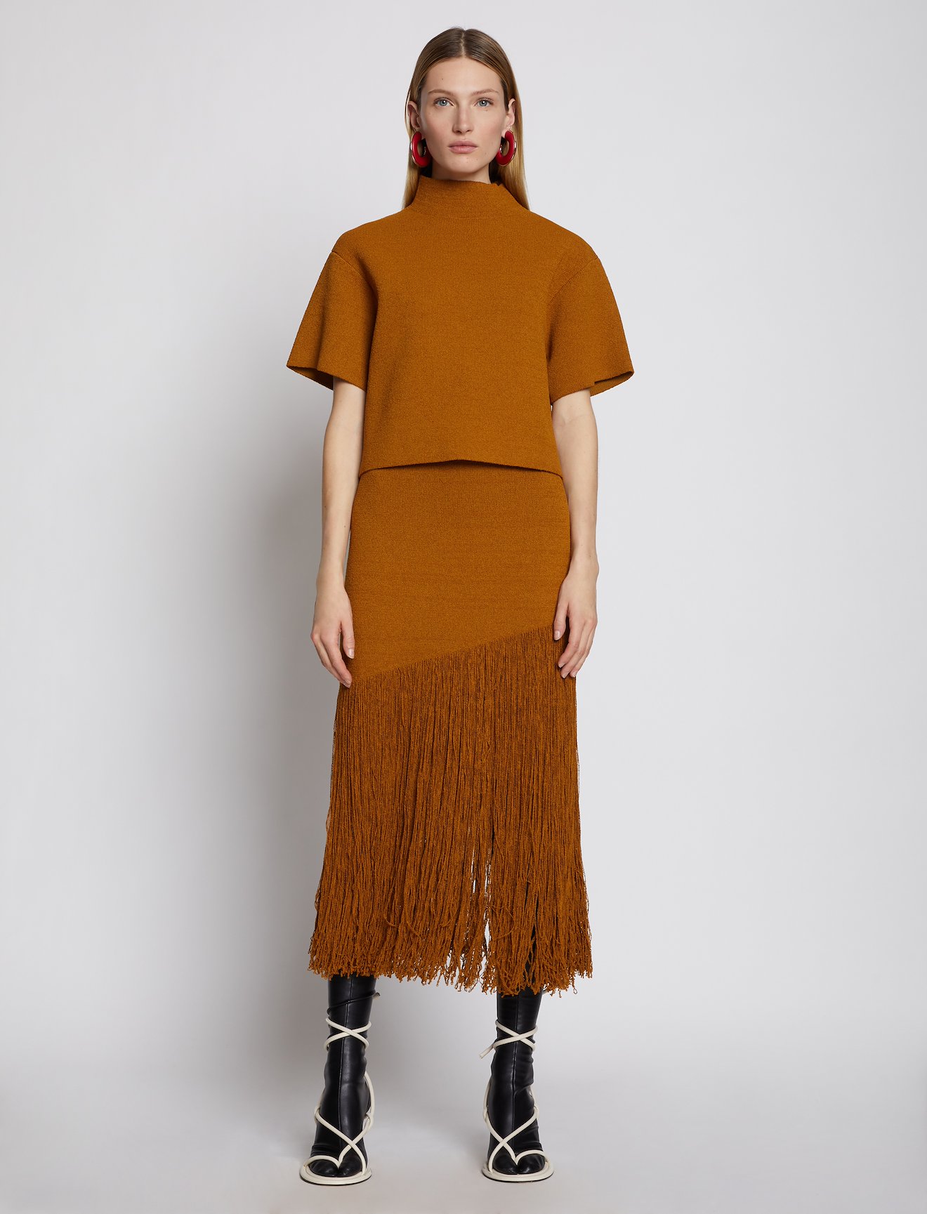 Compact Knit Mockneck Top #1