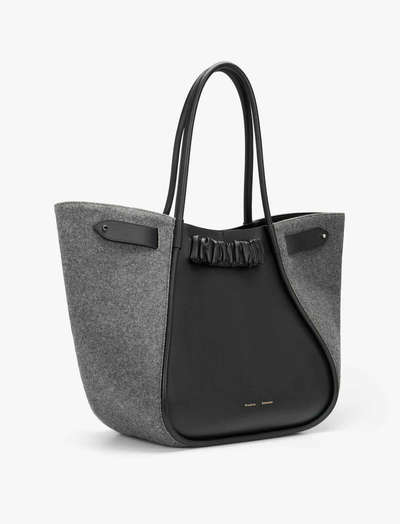 XL Felted Ruched Tote #1