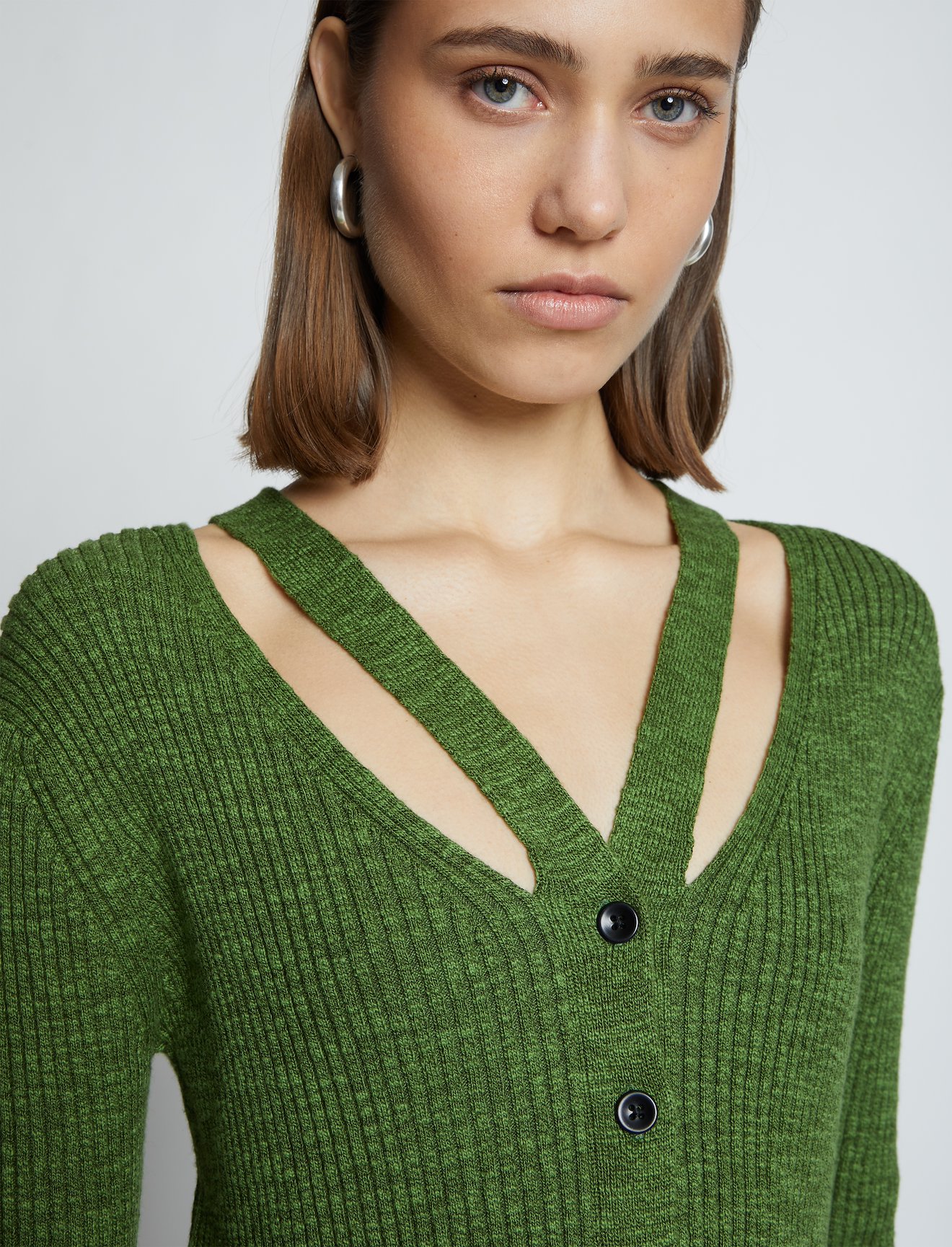 Fine Gauge Rib Knit Crop Cardigan #4