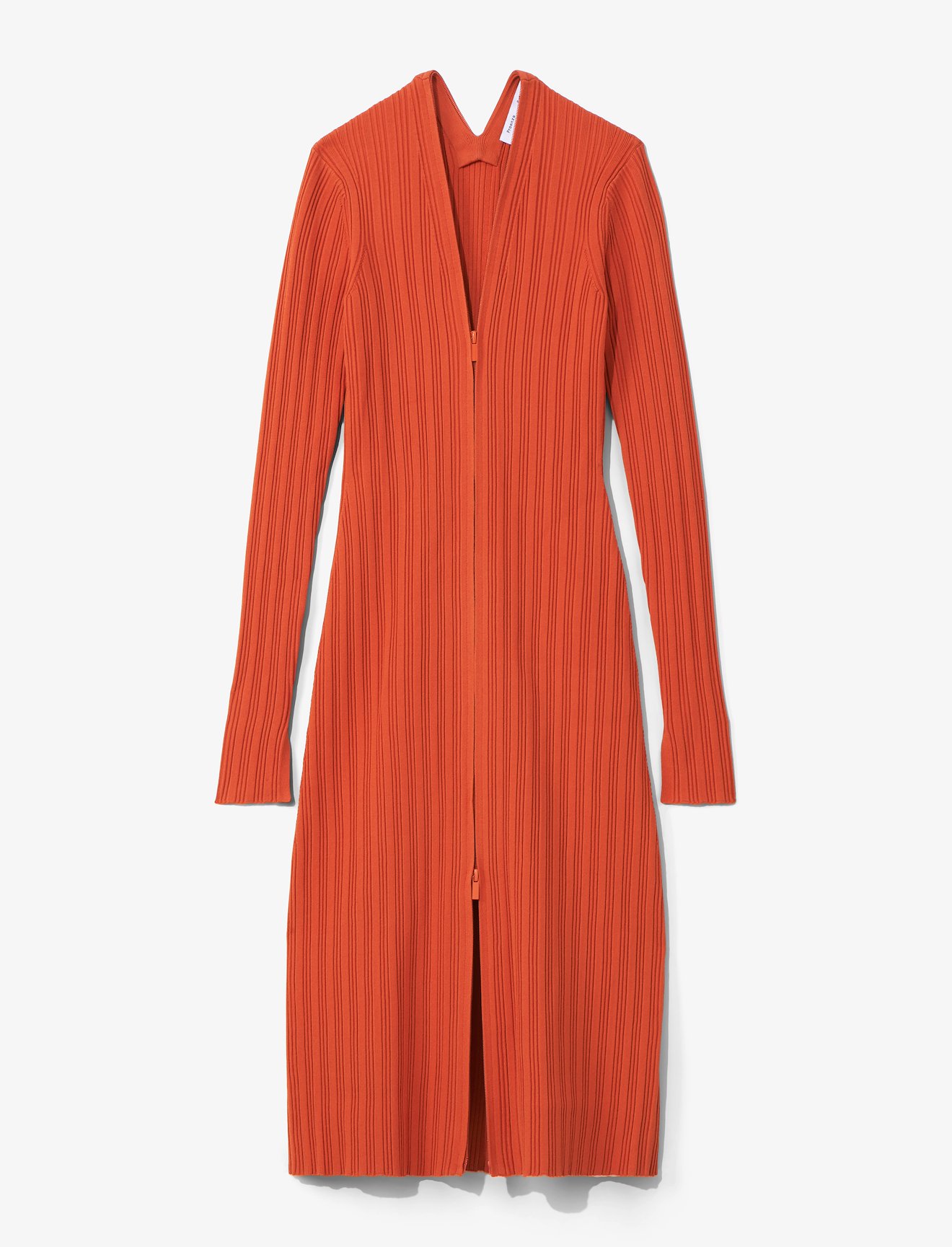 Rib Knit Zip Cardigan Dress #4