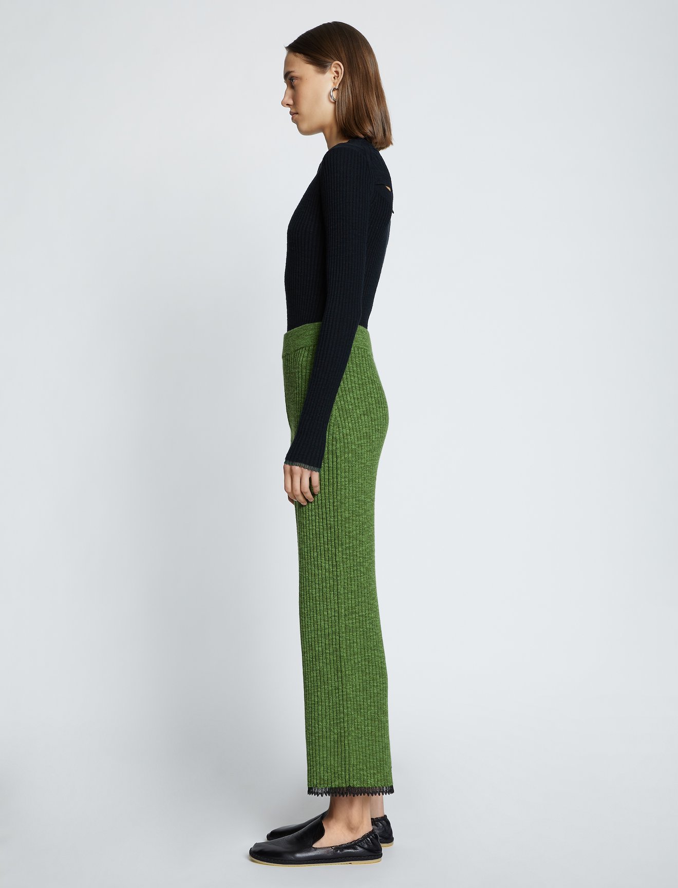 Fine Gauge Rib Knit Pants #1