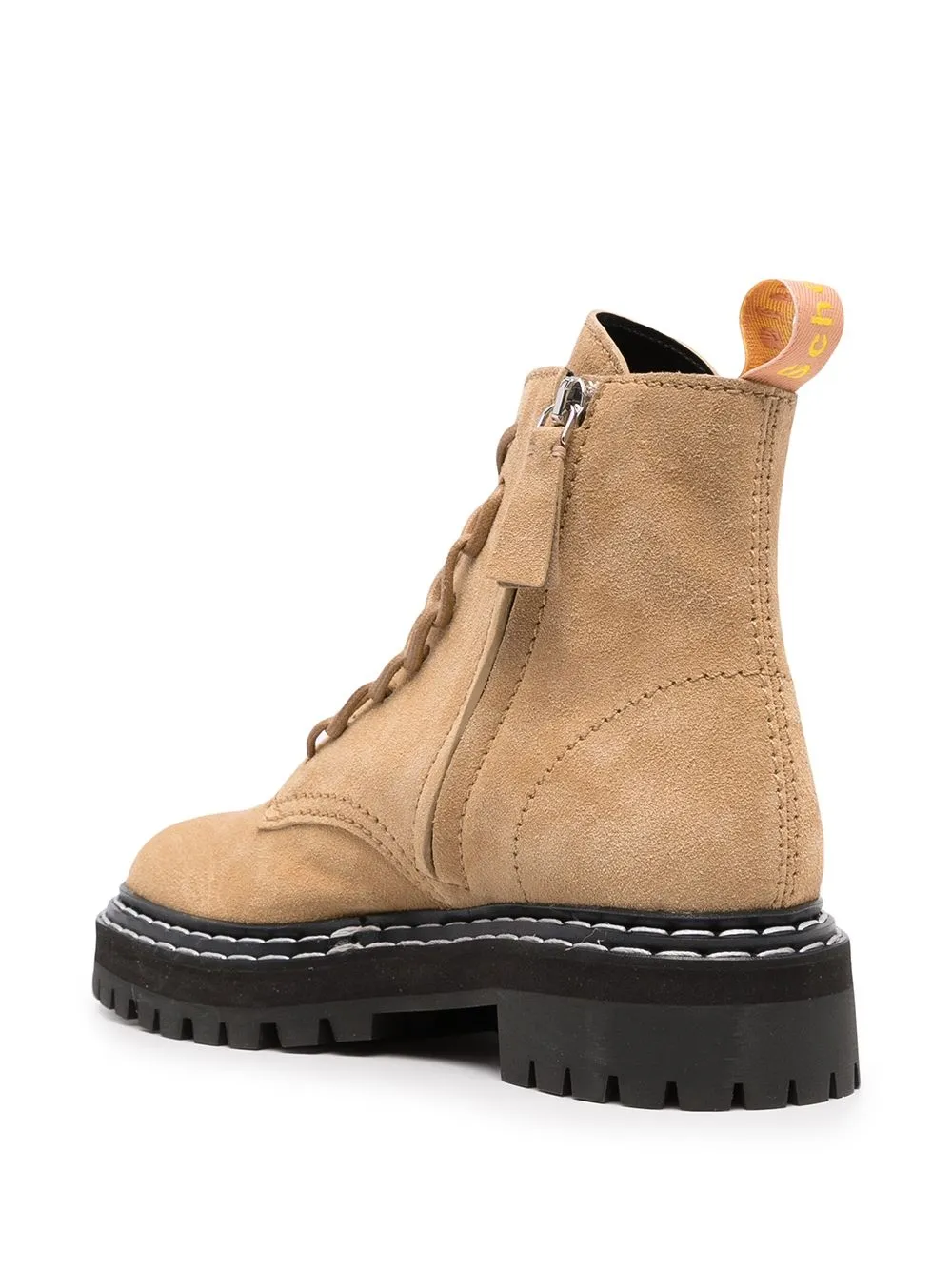 Proenza Schouler lug-sole combat boots Neutrals