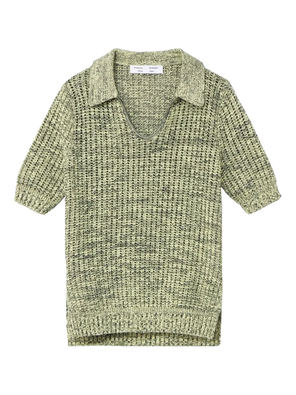 Proenza Schouler White Label U-neck knitted polo top | Yellow | Image 1