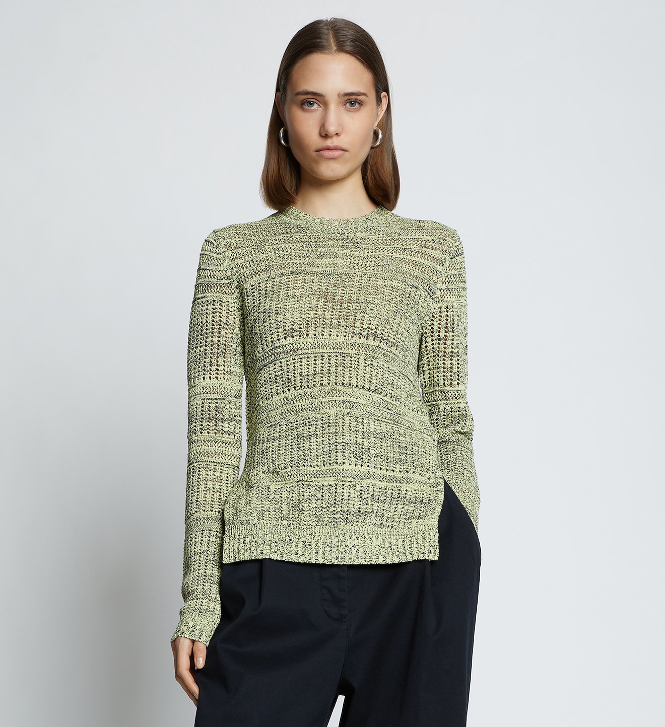 Cotton Silk Pique Knit Top