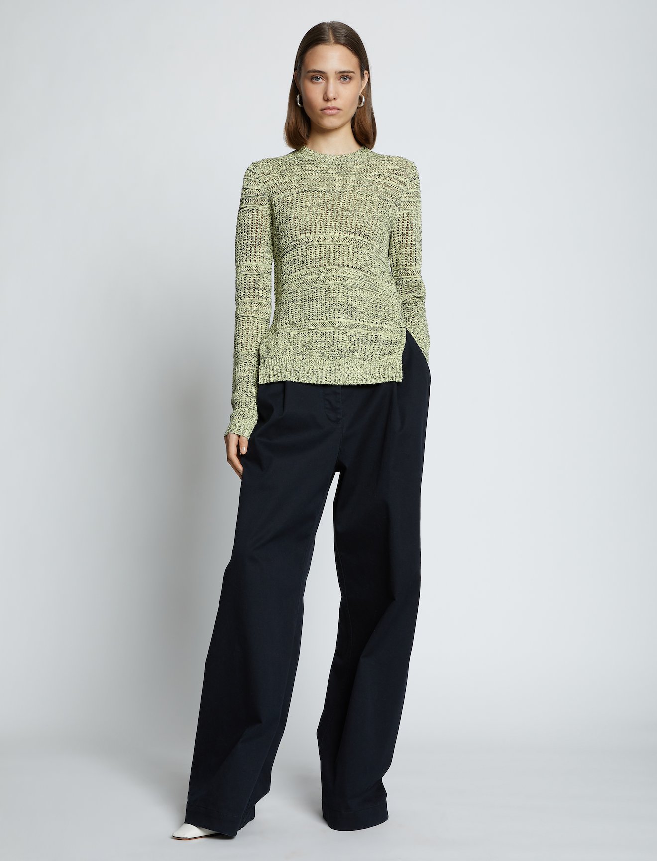 Cotton Silk Pique Knit Top #1