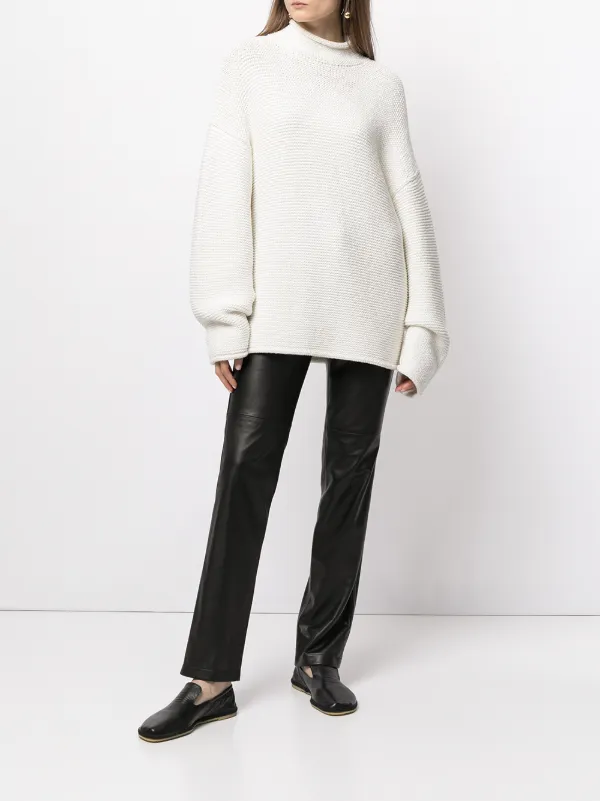 white jumper turtleneck
