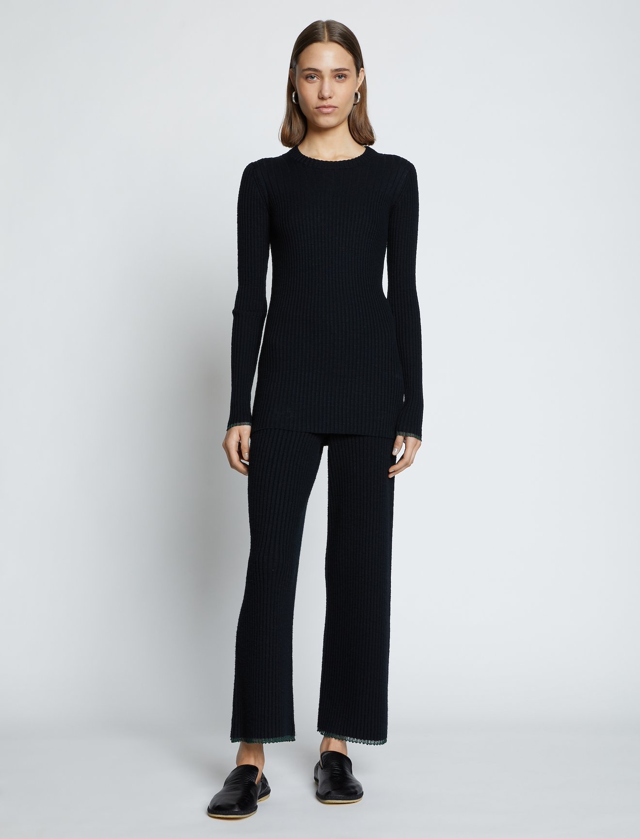 Fine Gauge Rib Knit Top #1
