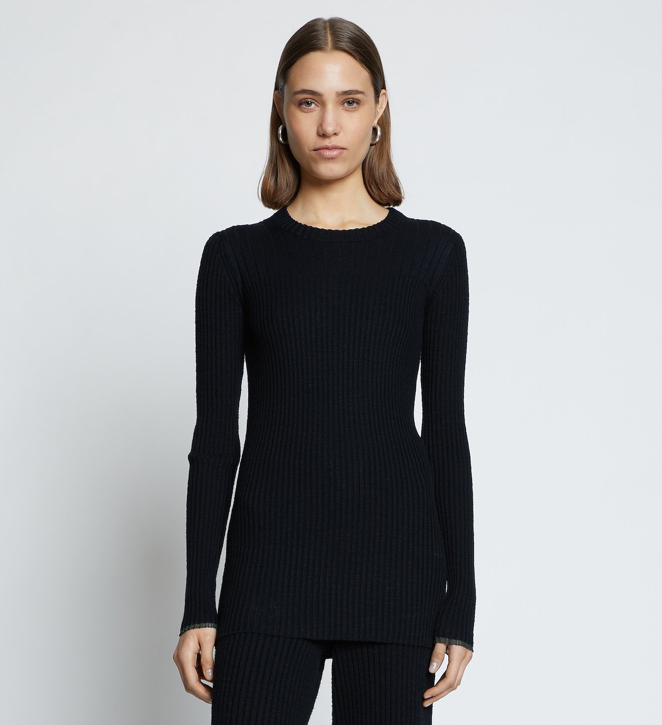 Fine Gauge Rib Knit Top