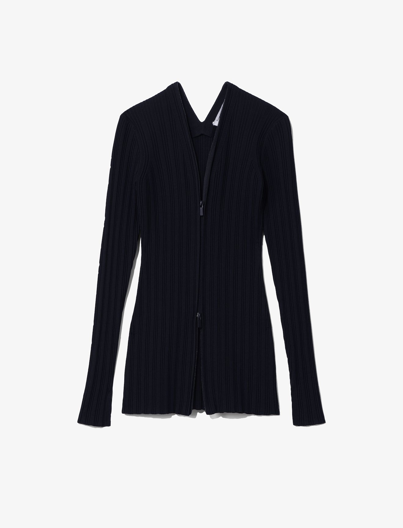 Rib Knit Zip Cardigan #5